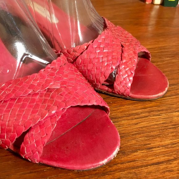 GLORIA VANDERBILT Pink Ankle Strap Sandals 80s 9M - Picture 8 of 11